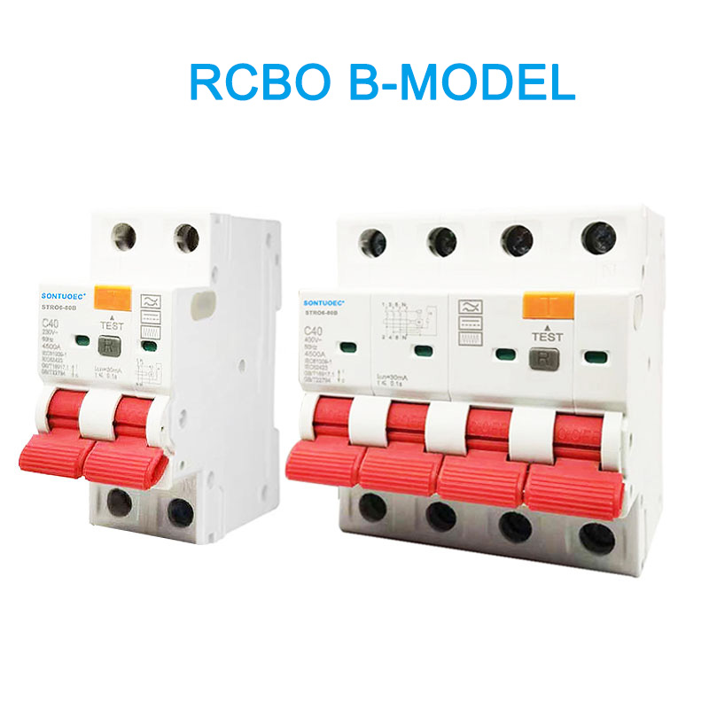 RCBO B MODEL 2P 4P преостаната струја на струјно коло