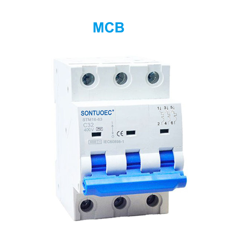 STM16-63 Минијатурен прекинувач за кола 6KA 1P 2P 3P 4P 16A 230/400V MCB
